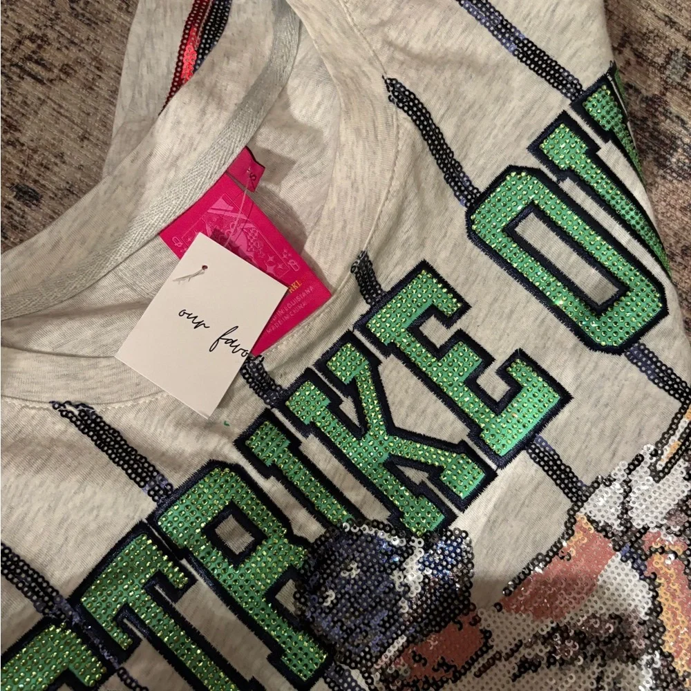 QUEEN OF SPARKLES Baseball Graphic Tee - Gray - Picture 4 of 4